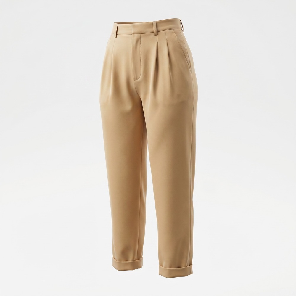 Linda Allard Ellen Tracy Silk Trousers 10 Tan Pleated High Waist Quiet‎ Luxury